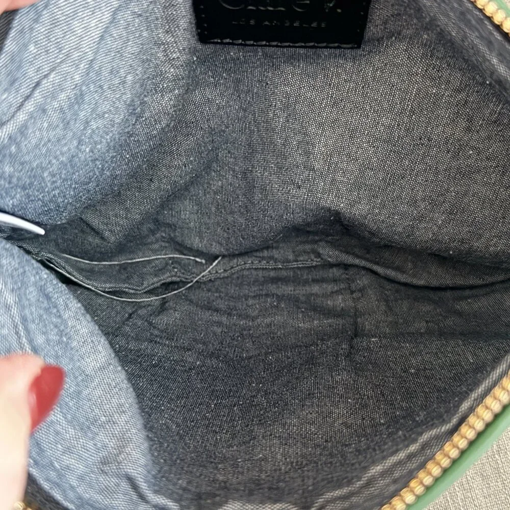 CLARE V PETIT MOYEN MESSENGER BAG in Evergreen NWT - Picture 3 of 4